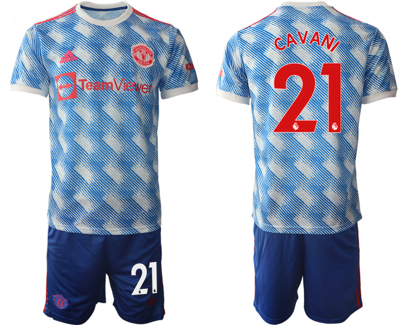 Men 2021-2022 Club Manchester United away blue #21 Soccer Jersey->manchester united jersey->Soccer Club Jersey